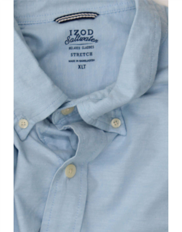 IZOD Mens Salt Water Shirt XL Blue Cotton Vintage Izod and Second-Hand Izod from Messina Hembry 