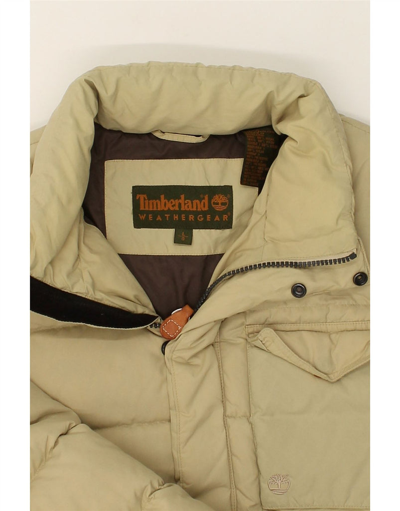 TIMBERLAND Mens Padded Jacket UK 40 Large Green Nylon | Vintage Timberland | Thrift | Second-Hand Timberland | Used Clothing | Messina Hembry 