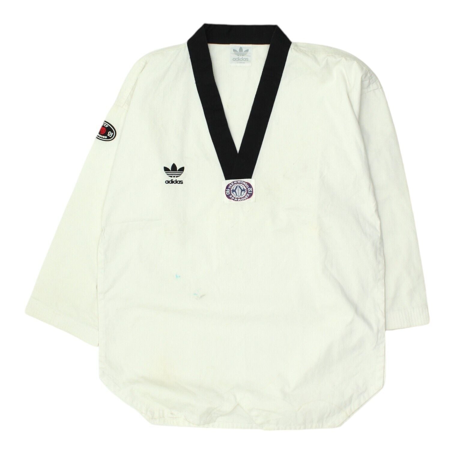 Adidas Mens White Taekwondo Uniform Vintage 90s Combat Sports Martial Arts VTG