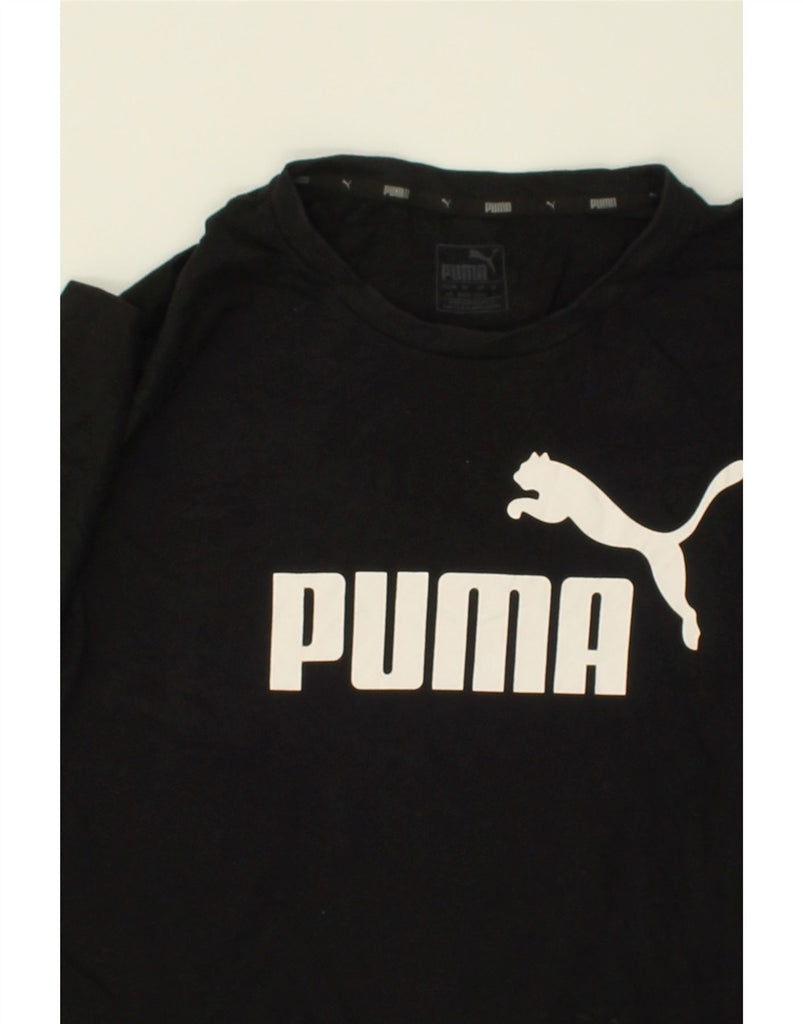 PUMA Mens Graphic T-Shirt Top Large Black Cotton | Vintage Puma | Thrift | Second-Hand Puma | Used Clothing | Messina Hembry 