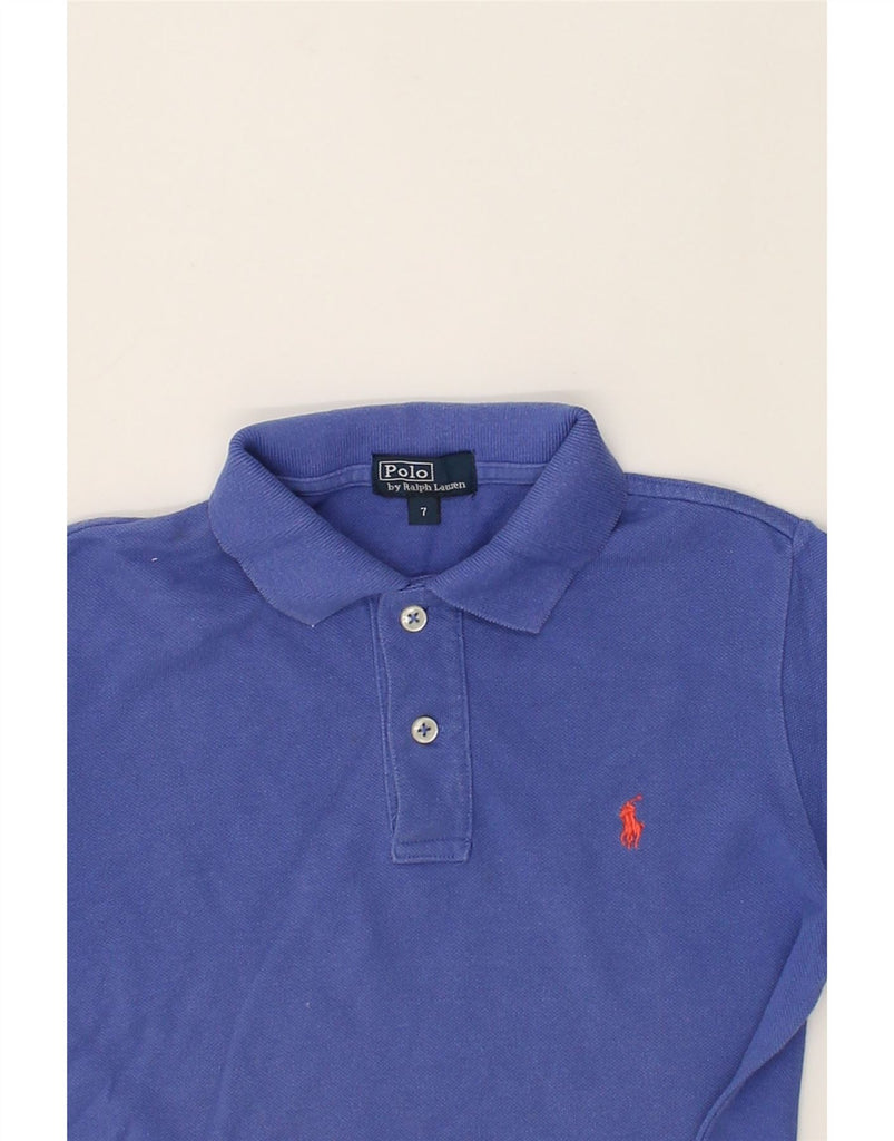 POLO RALPH LAUREN Boys Polo Shirt 6-7 Years Navy Blue Cotton | Vintage Polo Ralph Lauren | Thrift | Second-Hand Polo Ralph Lauren | Used Clothing | Messina Hembry 