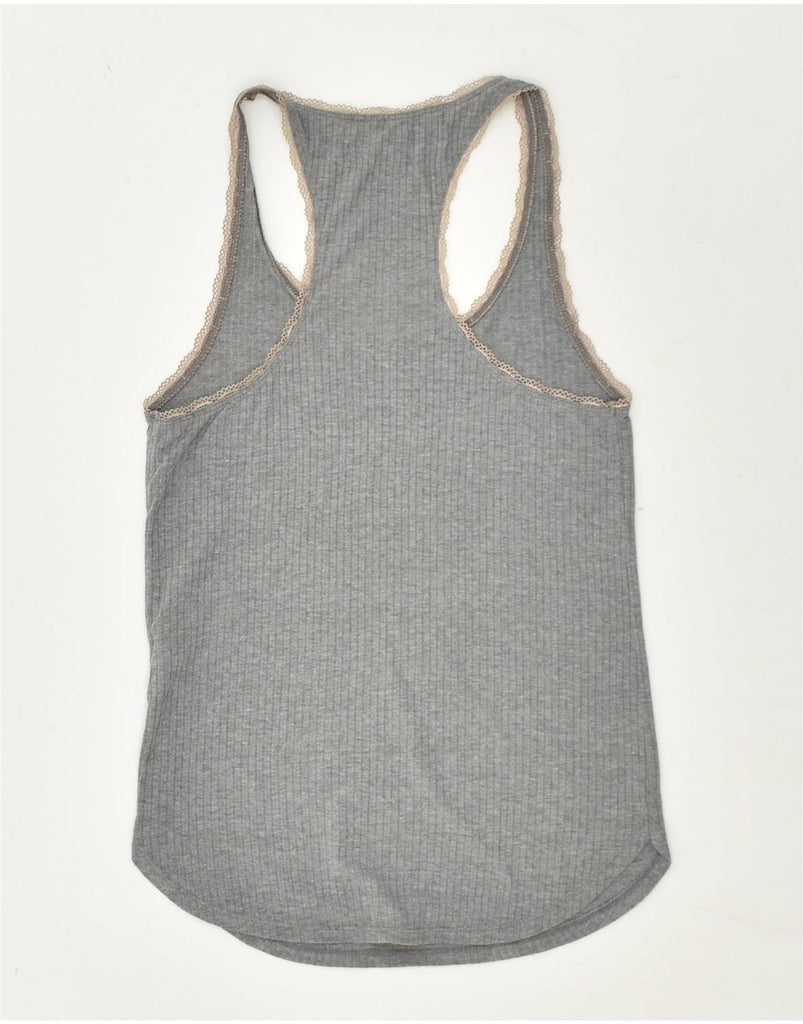 HOLLISTER Womens Vest Top UK 8 Small Grey Cotton | Vintage Hollister | Thrift | Second-Hand Hollister | Used Clothing | Messina Hembry 