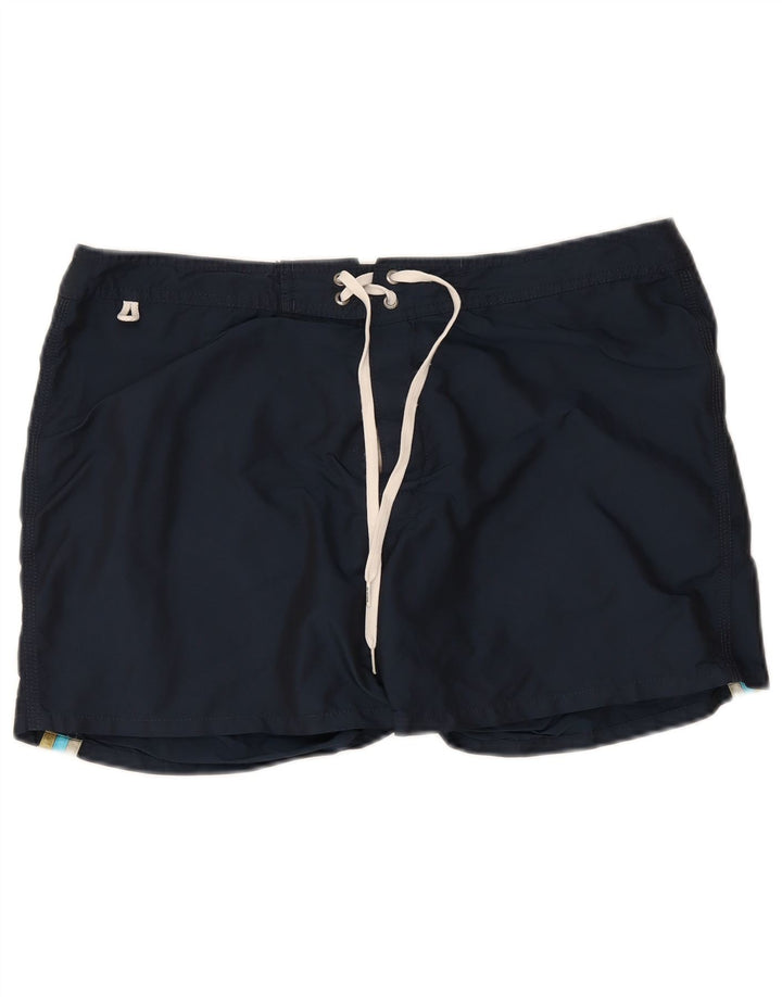 Sundek Mens Swimming Shorts Large  Navy Blue Striped Polyester