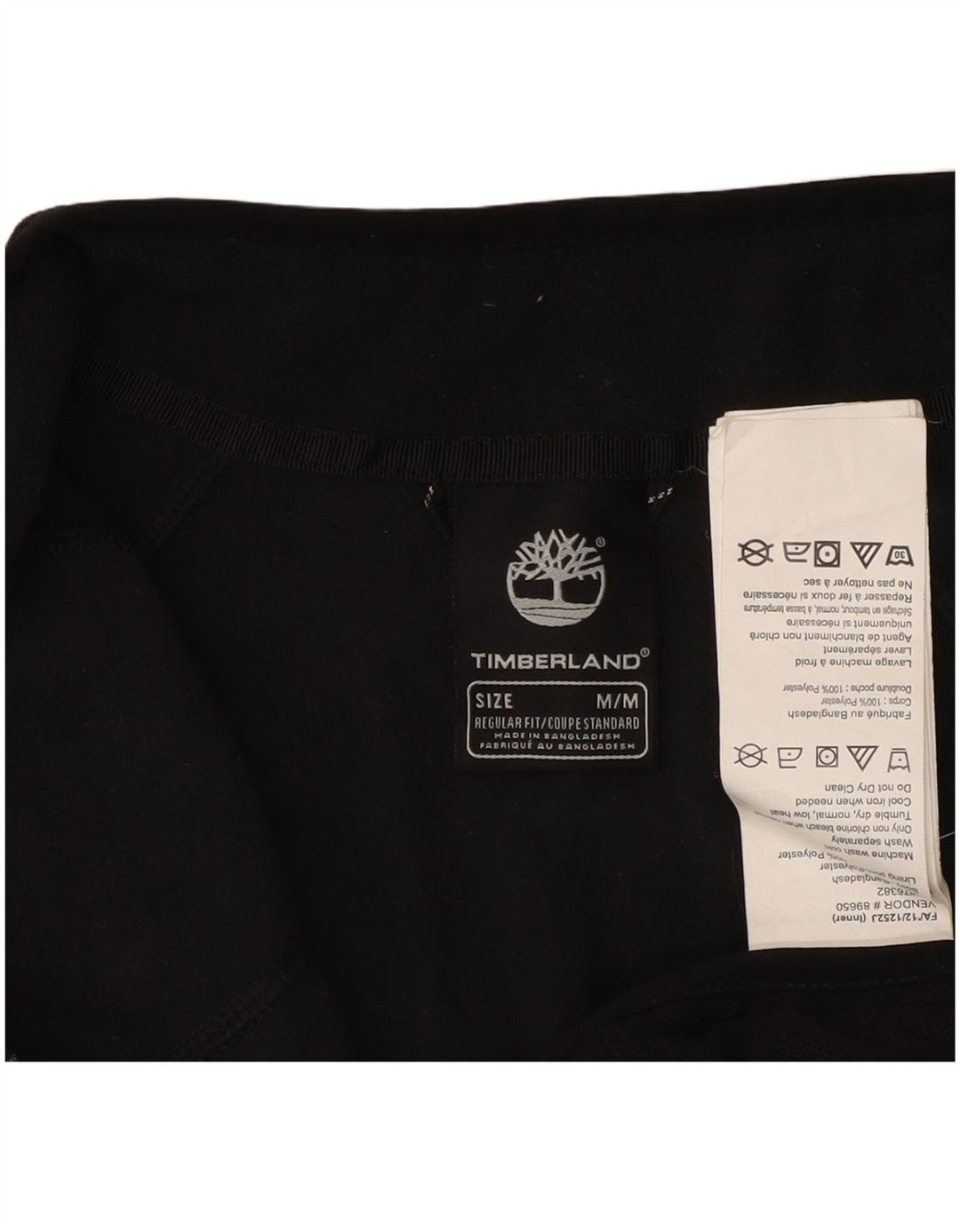 TIMBERLAND Womens Regular Fit Fleece Jacket UK 14 Medium Black Polyester