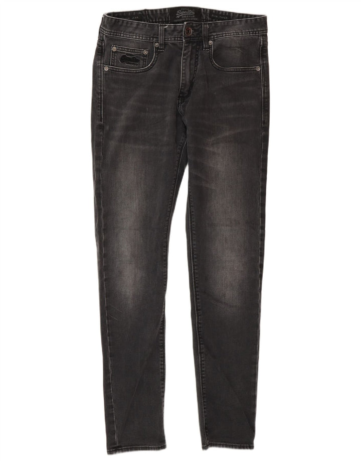 Superdry Mens Slim Tapered Jeans W30 L30 Grey Cotton