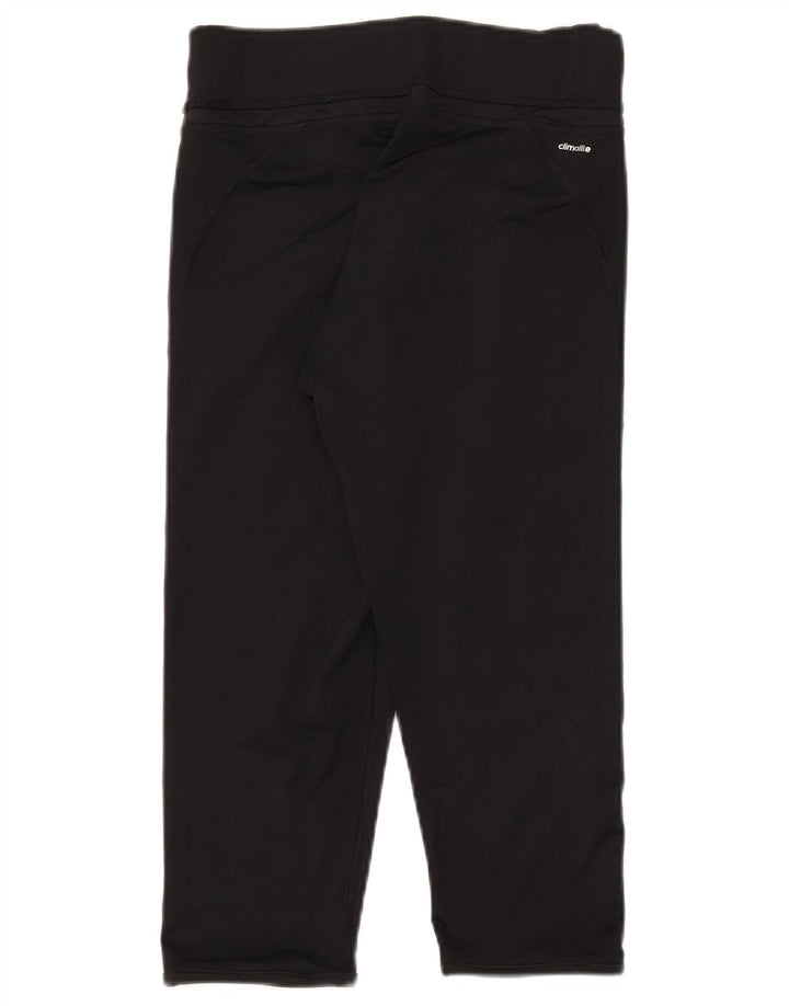 Adidas Womens Climalite Capri Leggings UK 12/14 Medium Black Polyester