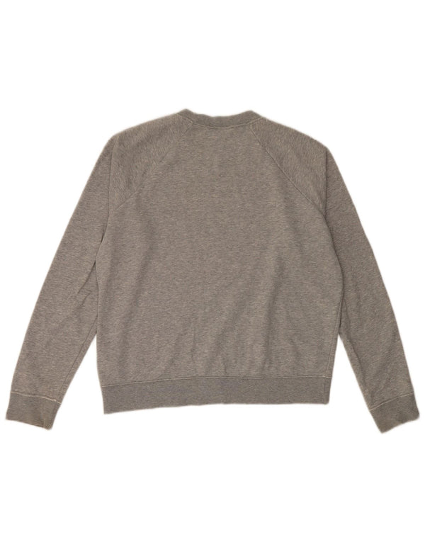 Nike Womens Graphic Sweatshirt Jumper UK 14 Medium Grey Cotton