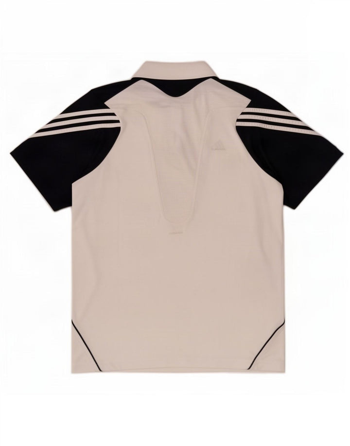 Adidas Mens Clima 365 Polo Shirt Medium White Colourblock Polyester