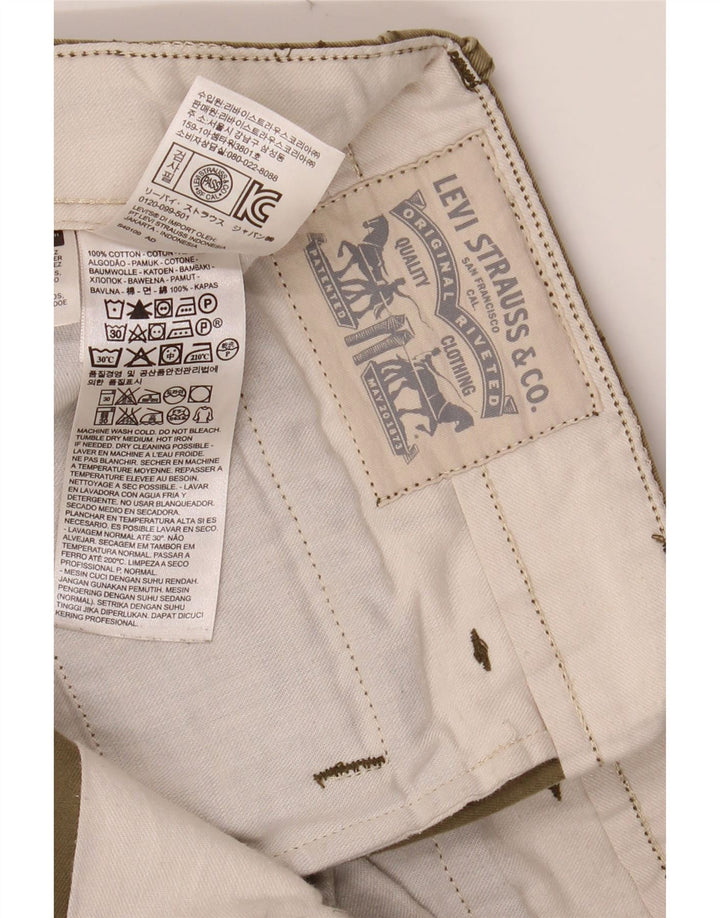 LEVI'S Mens Slim Chino Trousers W32 L32 Khaki Cotton