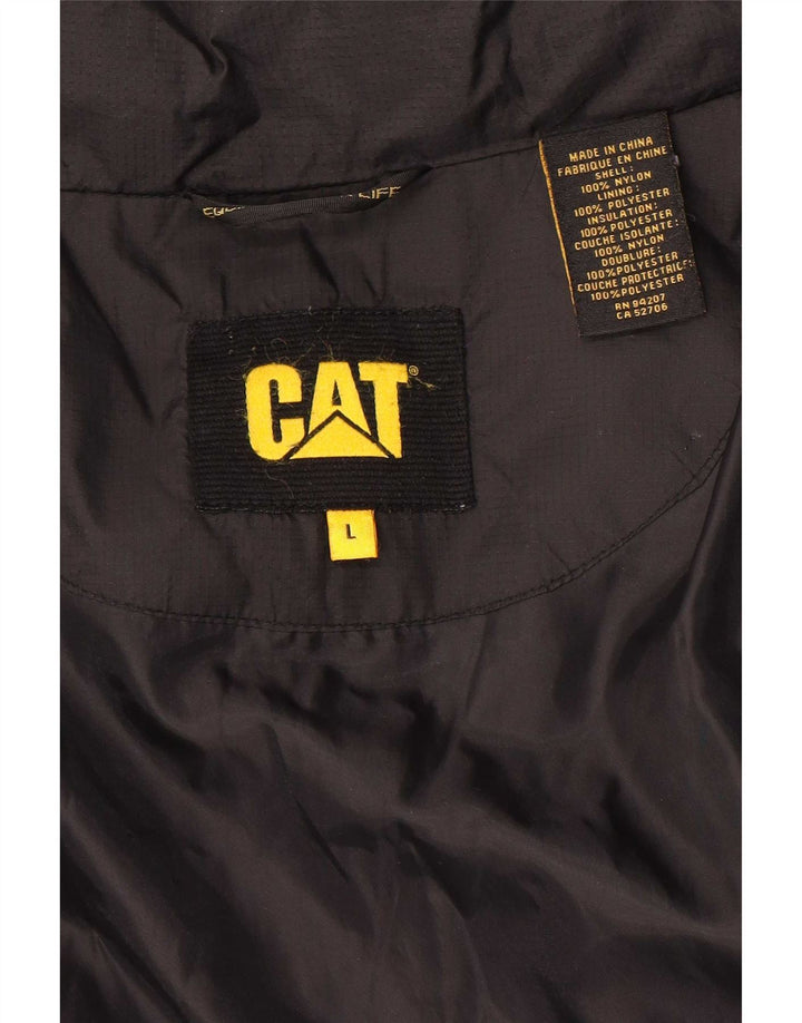 Caterpillar Mens Padded Gilet UK 40 Large Black Nylon