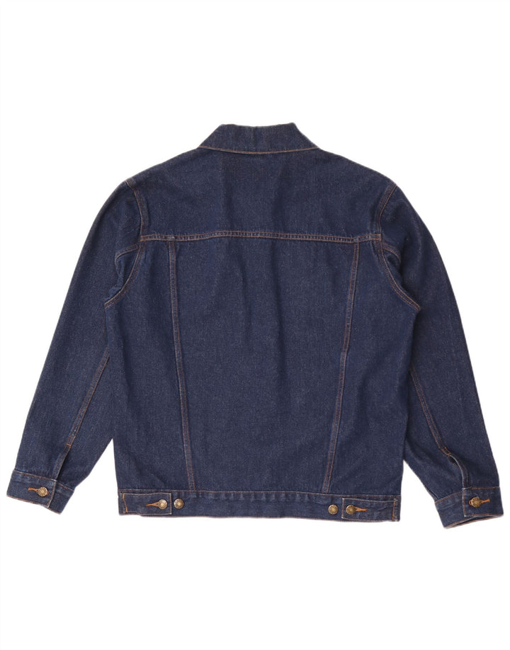 Denim Style Mens Denim Jacket UK 38 Medium Navy Blue Cotton
