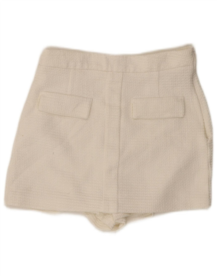 Zara Womens Casual Shorts Medium W28  White Cotton
