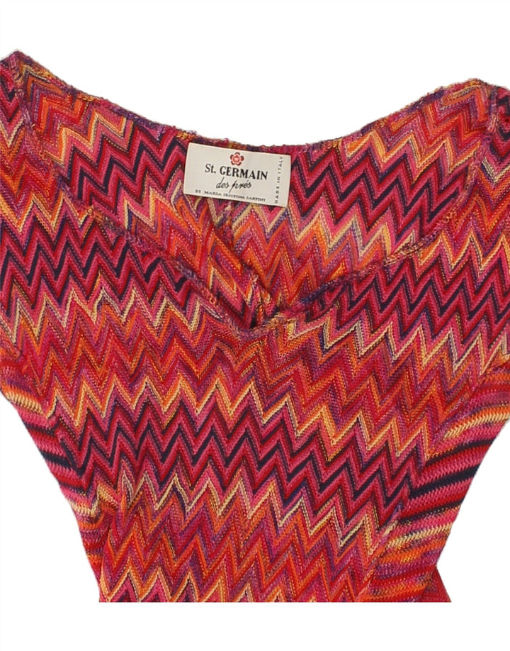ST. GERMAIN Womens Short Sleeves UK 10 Small Red Striped Vintage St. Germain and Second-Hand St. Germain from Messina Hembry 