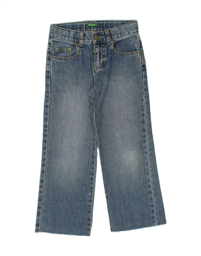 BENETTON Girls Straight Jeans 5-6 Years Small  W24 L20  Blue Cotton | Vintage Benetton | Thrift | Second-Hand Benetton | Used Clothing | Messina Hembry 