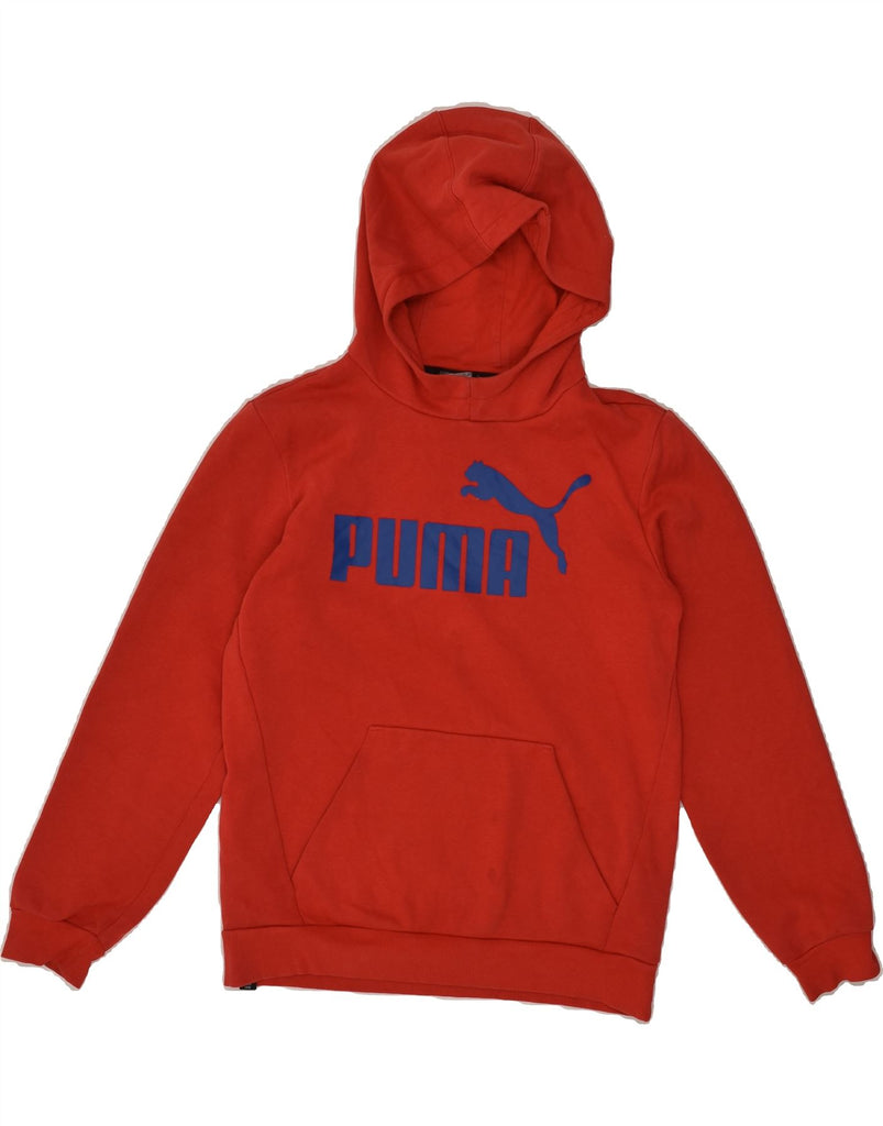 PUMA Boys Graphic Hoodie Jumper 13-14 Years Red Cotton | Vintage Puma | Thrift | Second-Hand Puma | Used Clothing | Messina Hembry 