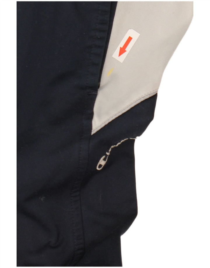 Champion Mens Tracksuit Trousers Small  Navy Blue Colourblock Polyester