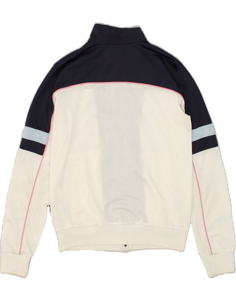 DIADORA Womens Tracksuit Top Jacket UK 10 Small White Colourblock | Vintage Diadora | Thrift | Second-Hand Diadora | Used Clothing | Messina Hembry 