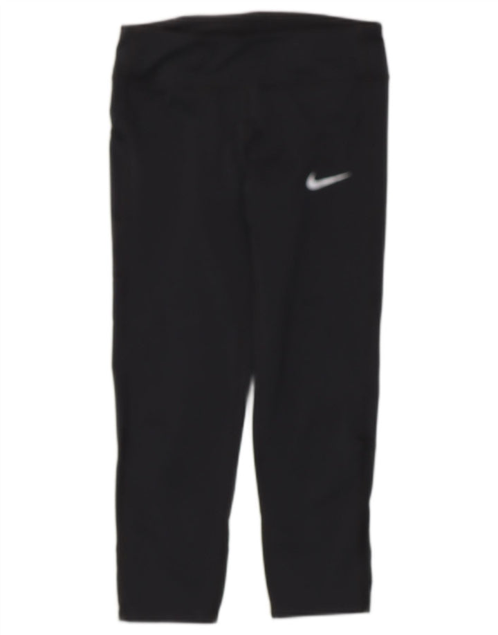 NIKE Womens Capri Leggings UK 6 XS  Black Polyester