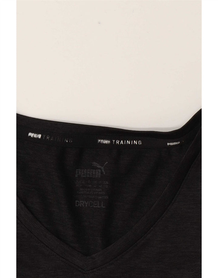 Puma Womens Graphic T-Shirt Top UK 12 Medium Grey