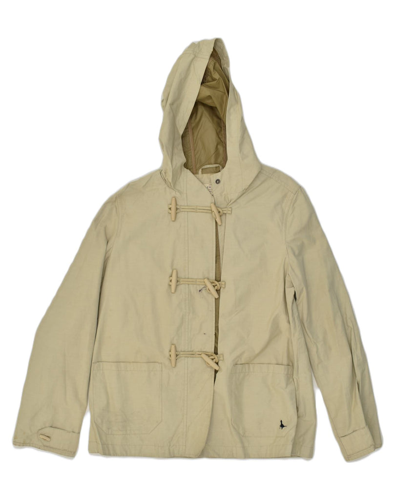 JACK WILLS Womens Hooded Duffle Jacket UK 10 Small Beige Cotton | Vintage Jack Wills | Thrift | Second-Hand Jack Wills | Used Clothing | Messina Hembry 