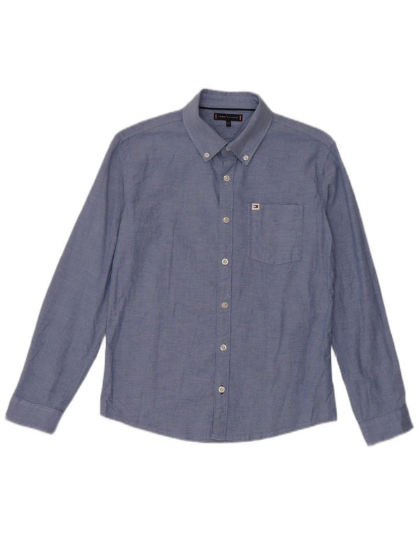 Tommy Hilfiger Boys Shirt 11-12 Years Blue Cotton