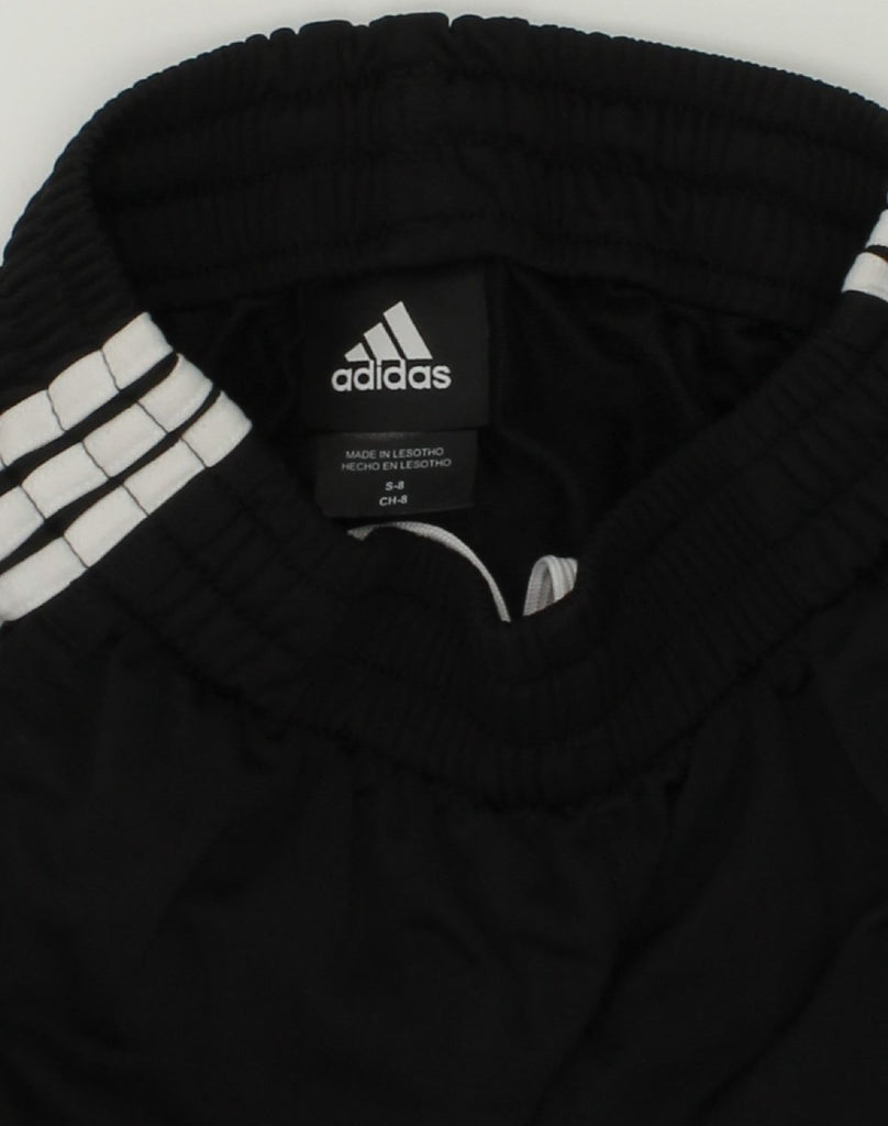 ADIDAS Girls Tracksuit Trousers 7-8 Years Small Black Polyester | Vintage Adidas | Thrift | Second-Hand Adidas | Used Clothing | Messina Hembry 