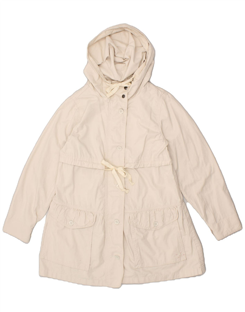 GAP Womens Hooded Overcoat UK 10 Small Beige Cotton Vintage Gap and Second-Hand Gap from Messina Hembry 