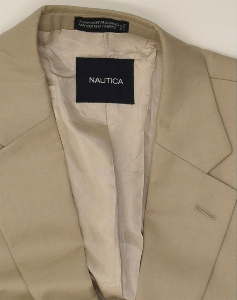 NAUTICA Mens 2 Button Blazer Jacket UK 38 Medium Beige | Vintage Nautica | Thrift | Second-Hand Nautica | Used Clothing | Messina Hembry 