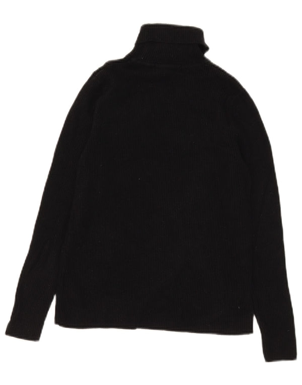 Marks & Spencer Womens Crop Roll Neck Jumper Sweater UK 12 medium Black