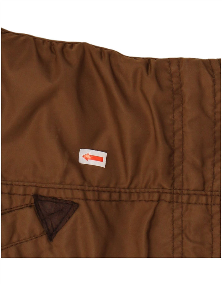 KHUJO Womens Military Hooded Parka Jacket UK 14 Medium Brown Polyester