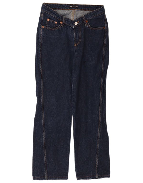 Zara Womens Straight Jeans EU 36 XS W26 L29 Navy Blue