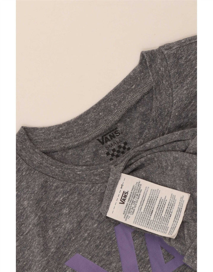 Vans Womens Graphic T-Shirt Top UK 10 Small Grey Polyester
