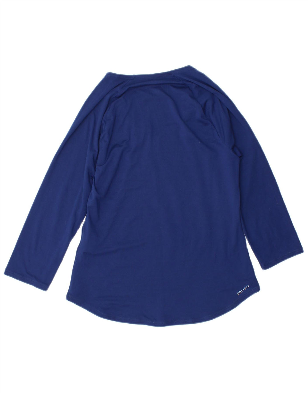 Nike Womens Dri Fit Top Long Sleeve UK 10 Small Navy Blue Polyester