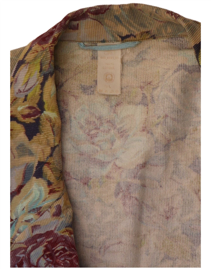 Vintage Womens Blazer Jacket UK 16 Large Multicoloured Floral