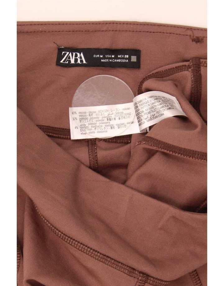 Zara Womens Leggings Medium W28 L29 Brown Viscose
