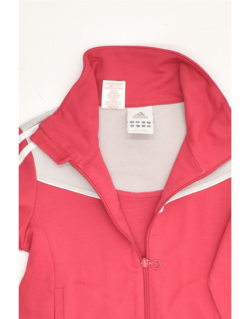 ADIDAS Girls Tracksuit Top Jacket 11-12 Years Pink Colourblock Cotton | Vintage Adidas | Thrift | Second-Hand Adidas | Used Clothing | Messina Hembry 