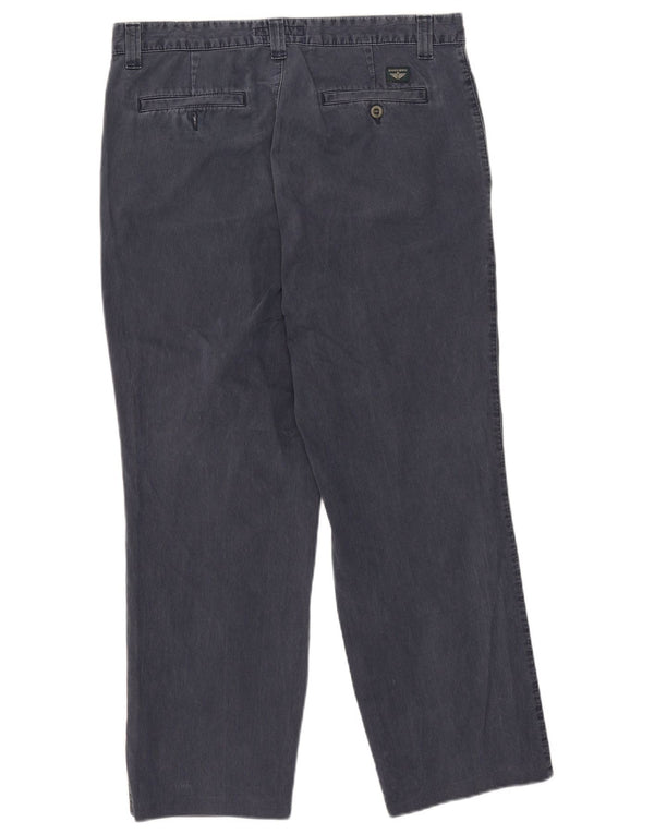 Dockers Mens Straight Chino Trousers W34 L27 Navy Blue Cotton