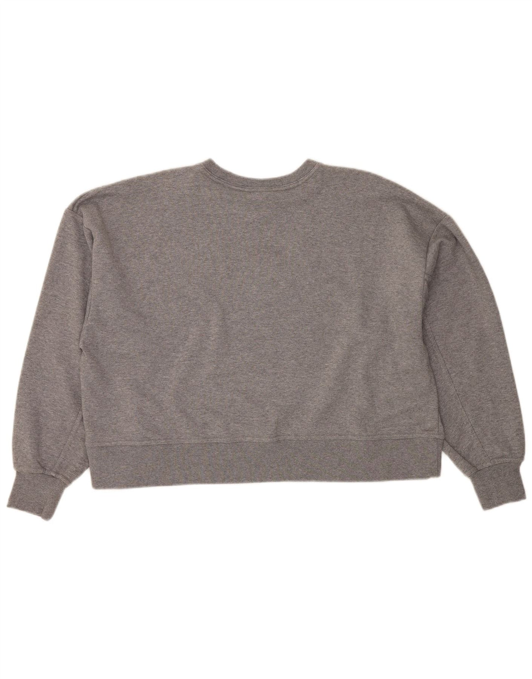 NIKE Womens Oversized Graphic Crop Sweatshirt Jumper UK 16 Large Grey