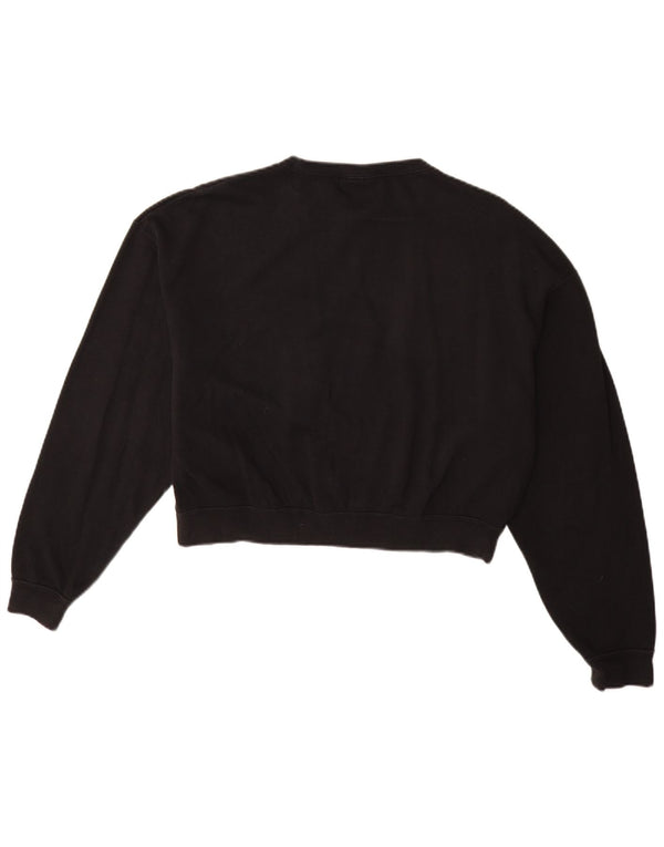 NIKE Womens Oversized Graphic Sweatshirt Jumper UK 10 Small Black