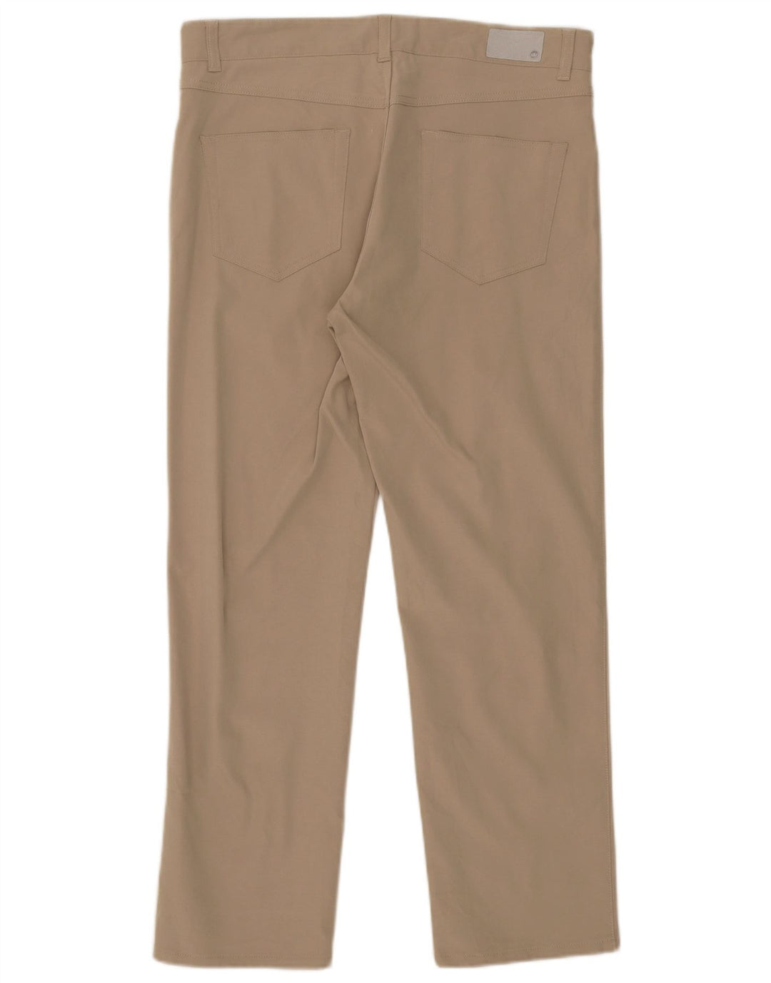 Peter Millar Mens Straight Casual Trousers W34 L28 Beige Polyester