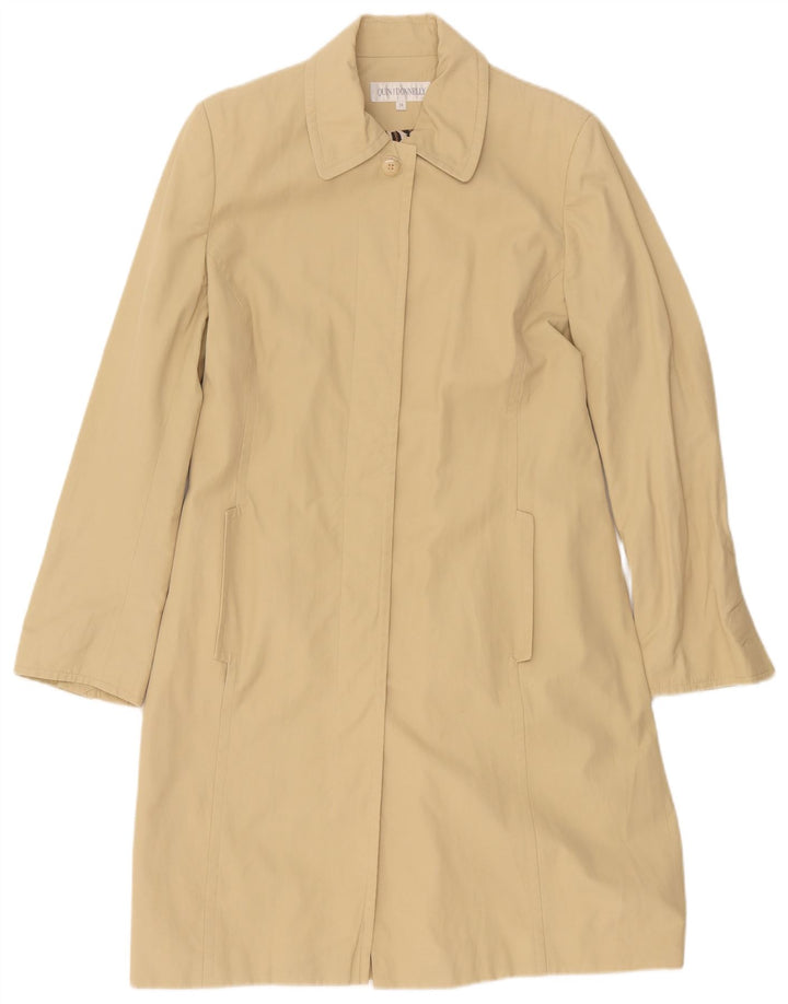 Quin And Donnelly Womens Trench Coat UK 14 Medium Beige Cotton