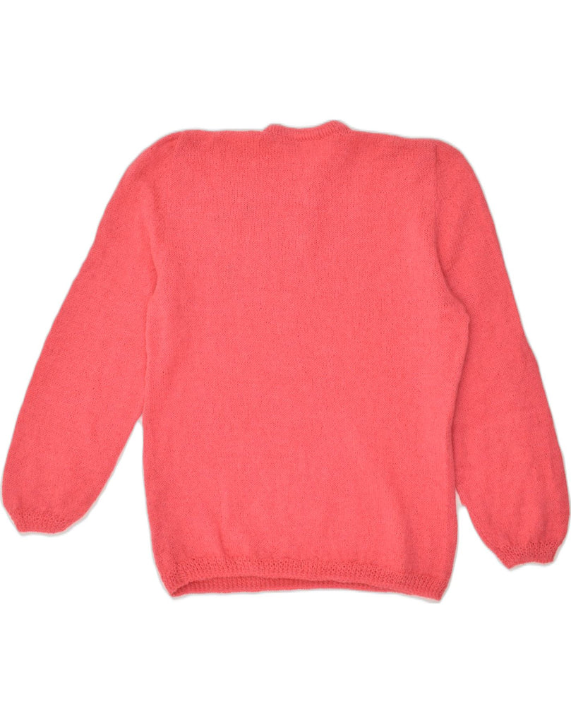 VINTAGE Womens Button Neck Jumper Sweater UK 14 Medium Pink | Vintage Vintage | Thrift | Second-Hand Vintage | Used Clothing | Messina Hembry 