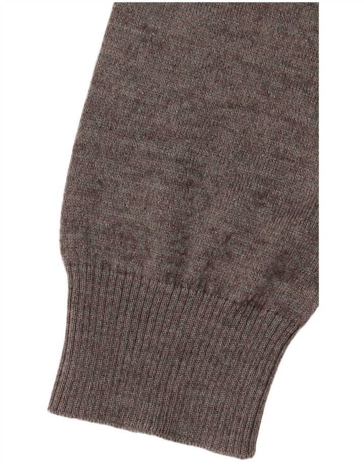 Iceberg Womens Crew Neck Jumper Sweater UK 16 Large Grey Striped Wool