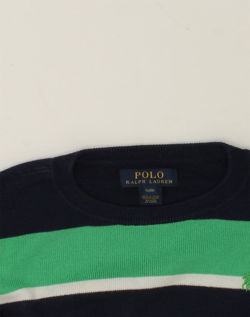 POLO RALPH LAUREN Boys Crew Neck Jumper Sweater 7-8 Years Small  Green | Vintage Polo Ralph Lauren | Thrift | Second-Hand Polo Ralph Lauren | Used Clothing | Messina Hembry 