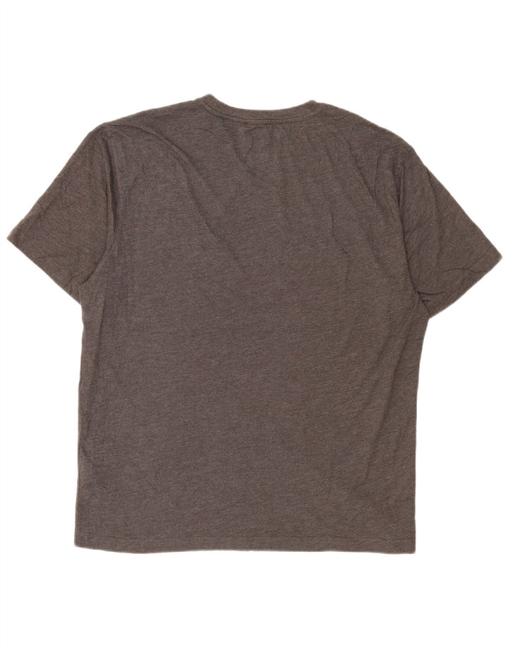 Reebok Mens Graphic T-Shirt Top Large Grey Cotton