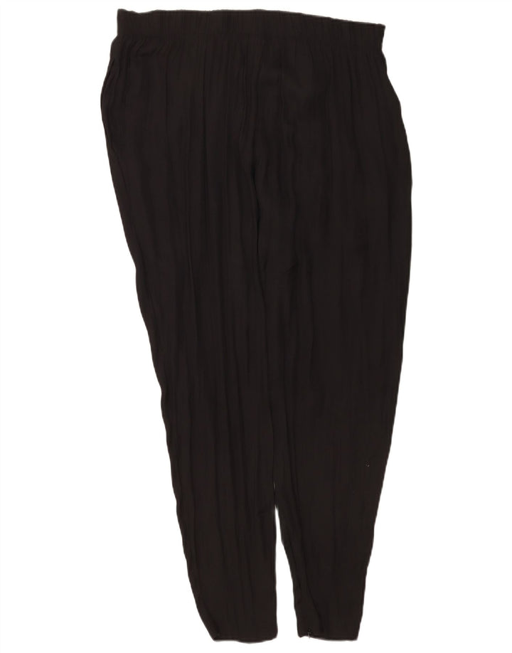 Benetton Womens Pegged Chino Trousers UK 12 Medium W34 L26 Black Polyester