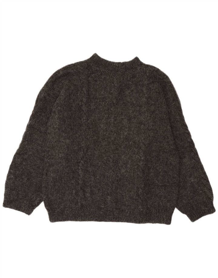 Vintage Mens Turtle Neck Jumper Sweater Large Grey