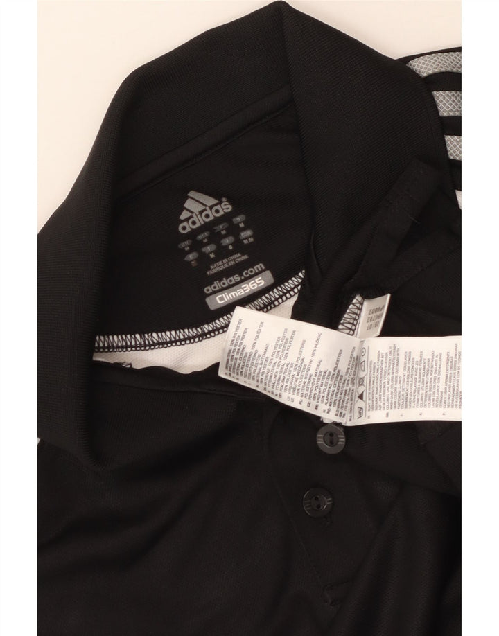 Adidas Mens Clima 365 Polo Shirt Medium Black Colourblock Polyester