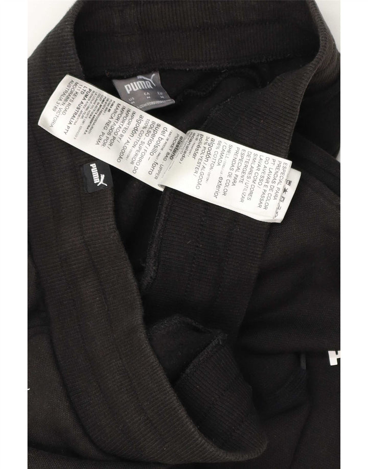 Puma Mens Tracksuit Trousers Joggers Medium Black Cotton
