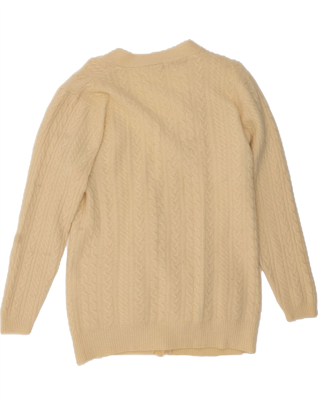 AMANDA SMITH  Womens Cardigan Sweater UK 16 Large Beige Lambswool Vintage Amanda Smith and Second-Hand Amanda Smith from Messina Hembry 
